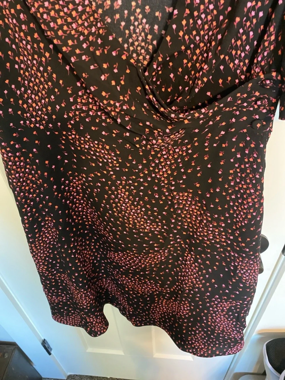 kate spade Black Mini Dress with Pink Dot Print